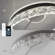 Стельова люстра Stella c ice 90w біла з прозорими кристалами, пультом та додатком для телефону