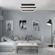 Люстра підвісна чорна світлодіодна з пультом STELLA 100W BLACK