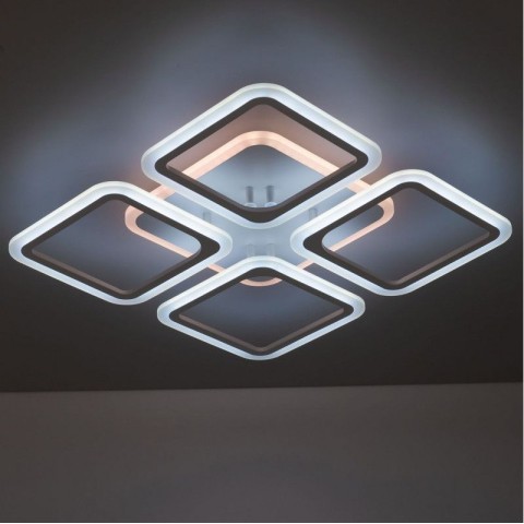 Люстра світлодіодна з пультом та додатком для телефону Room RGB 70W 4S біла