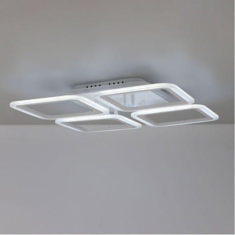 Люстра світлодіодна з пультом та додатком для телефону Room RGB 70W 4S біла