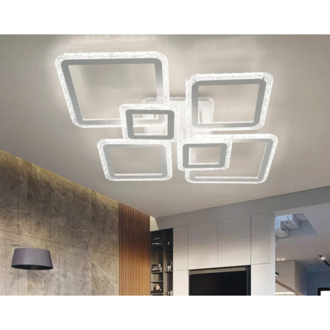 Люстра світлодіодна з пультом та додатком для телефону OVAL ICE RGB 120W