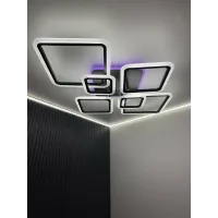 Люстра світлодіодна з пультом та додатком для телефону OVAL RGB 120W чорна