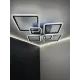 Люстра світлодіодна з пультом та додатком для телефону OVAL RGB 120W чорна