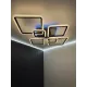 Люстра світлодіодна з пультом та додатком для телефону OVAL RGB 120W чорна