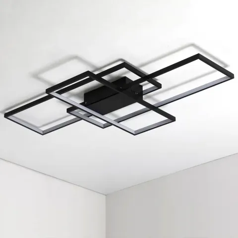 Світлодіодна люстра з пультом та мобільним додатком SVEN 110W 3S чорний