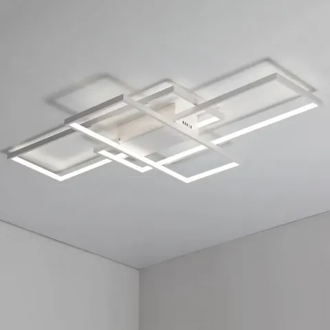 Світлодіодна люстра з пультом та мобільним додатком SVEN 110W 3S білий