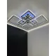 Люстра світлодіодна з пультом та додатком для телефону OVAL RGB 120W хром