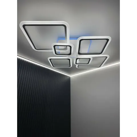 Люстра світлодіодна біла з пультом та додатком для телефону OVAL RGB 120W