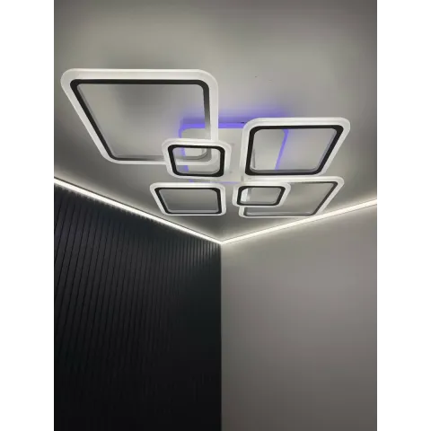 Люстра світлодіодна біла з пультом та додатком для телефону OVAL RGB 120W