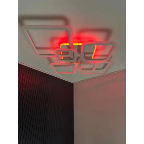 Люстра світлодіодна біла з пультом та додатком для телефону OVAL RGB 120W