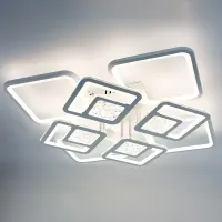 Світлодіодна біла люстра керована смартфоном та пультом TETRA TWIST ICE 8S 165 Вт