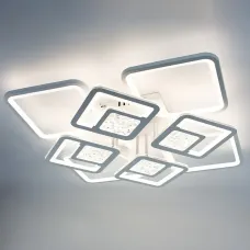 Світлодіодна біла люстра керована смартфоном та пультом TETRA TWIST ICE 8S 165 Вт