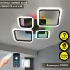 Музична LED люстра на пульті OVAL RGB MUSIC 80W 5S чорна