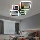 Музична LED люстра на пульті OVAL RGB MUSIC 80W 5S чорна