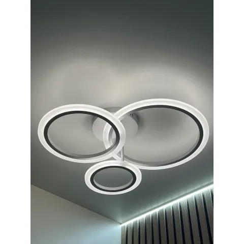 Люстра світлодіодна з пультом та мобільним додатком TRIO 70W 3R SMART біла