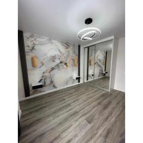 Підвісна чорна світлодіодна люстра з пультом LATTE 75W на 3 режима освітлення