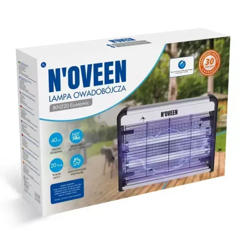 Знищувач комах до 40 м2 Електрична мухоловка Noveen IKN220 Economic